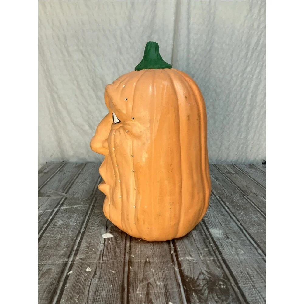 VTG 1980’s 12” Scioto Ceramic Halloween Pumpkin Jack O Lantern Candle Cover Mold